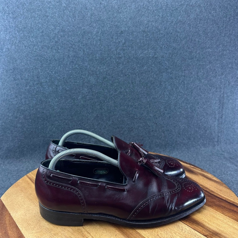 Florsheim Imperial 93223 Leather Tassel Loafers Burgundy Cordovan Red Size 9.5E